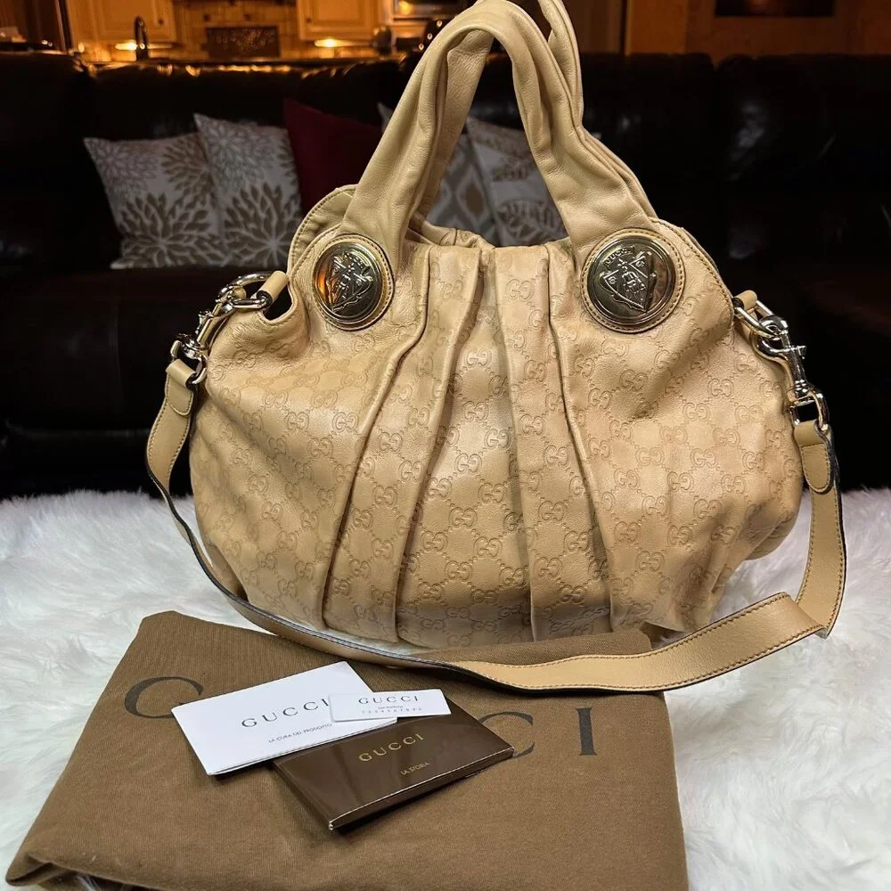 ❌SOLD❌Authentic Gucci Guccissima Leather Large Hysteria Hobo Bag - Picture 3 of 16